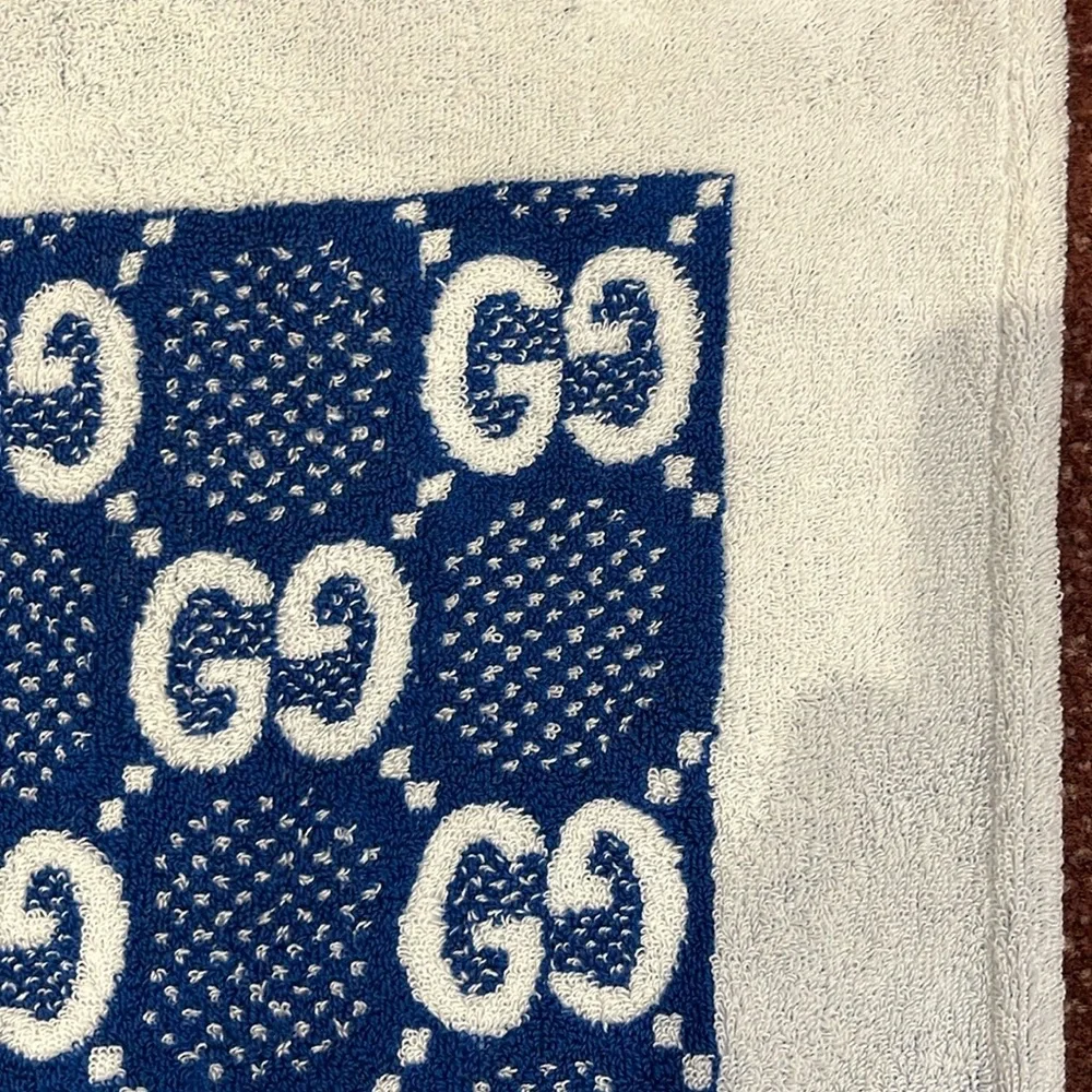 Gucci Beach Towel with Orange and White Logo